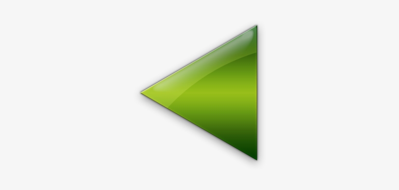 Solid Triangle Left Icon - Зелёный Треугольник Png, transparent png #1867539