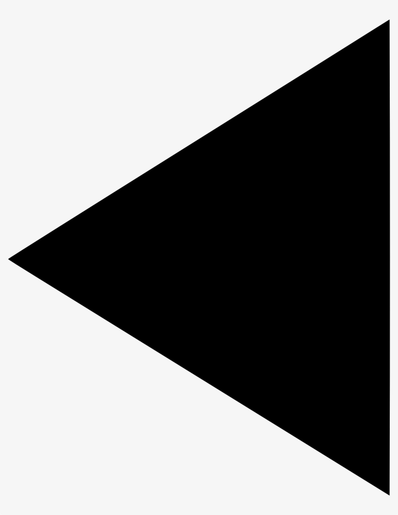 Triangle Arrow Left Back Last Vector Ui Comments - Triangulo Preto, transparent png #1867649