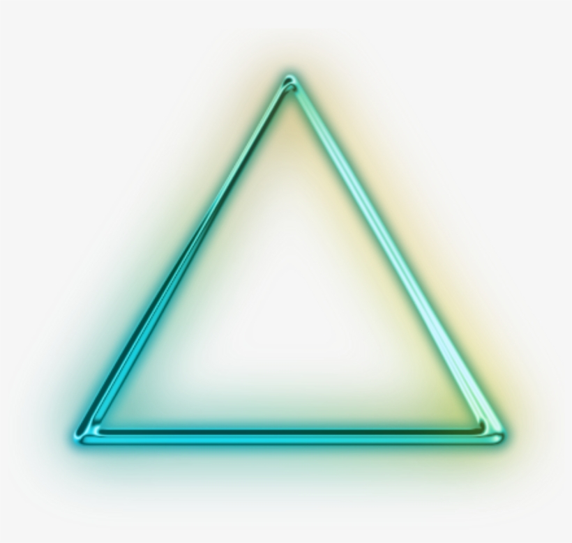 Ftestickers Green Neon Triangle Freetoedit - Triangulo Neon Png, transparent png #1867794