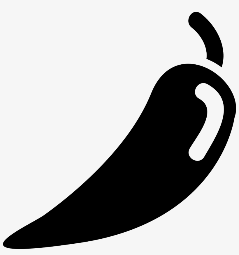 Hot Pepper - - Pepper Vector Black And White, transparent png #1868612