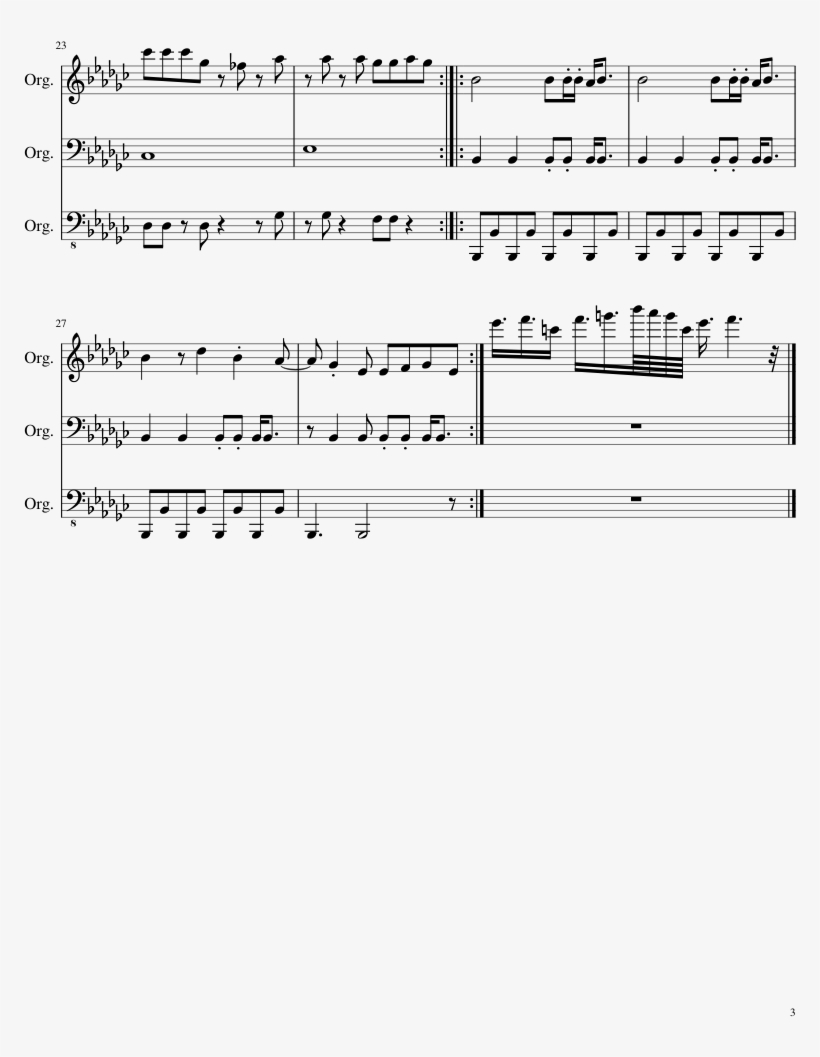 A Random Meme Medley Sheet Music 3 Of 3 Pages - Sheet Music, transparent png #1869115