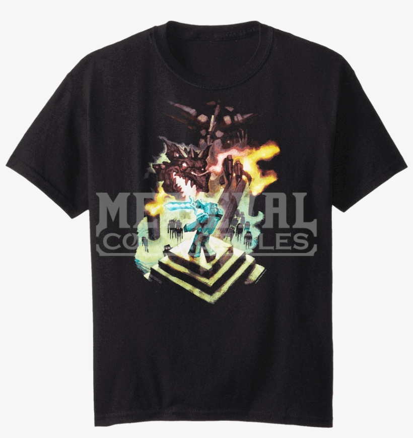 Mens Premium Minecraft Ender Dragon T Shirt - Minecraft Ender Dragon Sweatshirt, transparent png #1869593