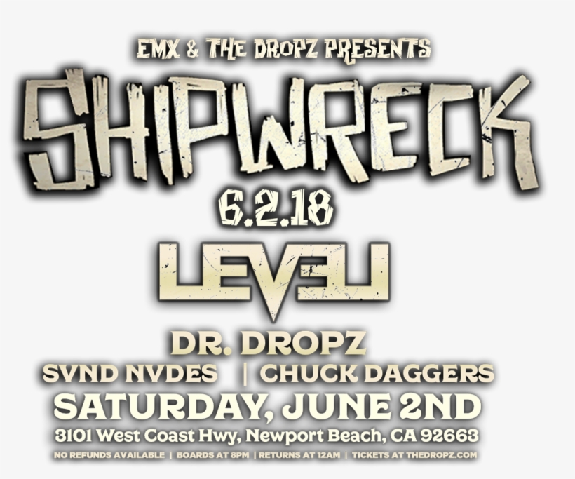 Shipwreck Takes Oc Yacht Parties To The Next Lev3l - Poster, transparent png #1869744