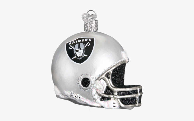 Oakland Raiders Helmet Ornament - Oakland Raiders Nfl Football Helmet Glass Ornament, transparent png #1870034