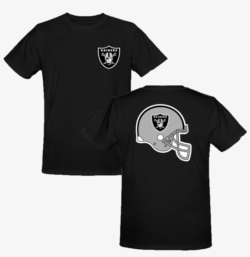 Oakland Raiders Majestic Nfl Helmet Logo T-shirt Black - Oakland Raiders, transparent png #1870194