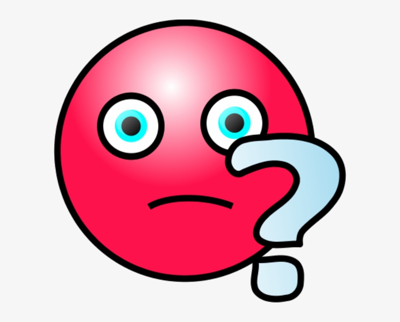 Clip Art Question Face Clipart Kid - Question Mark Red Face Clipart, transparent png #1870200