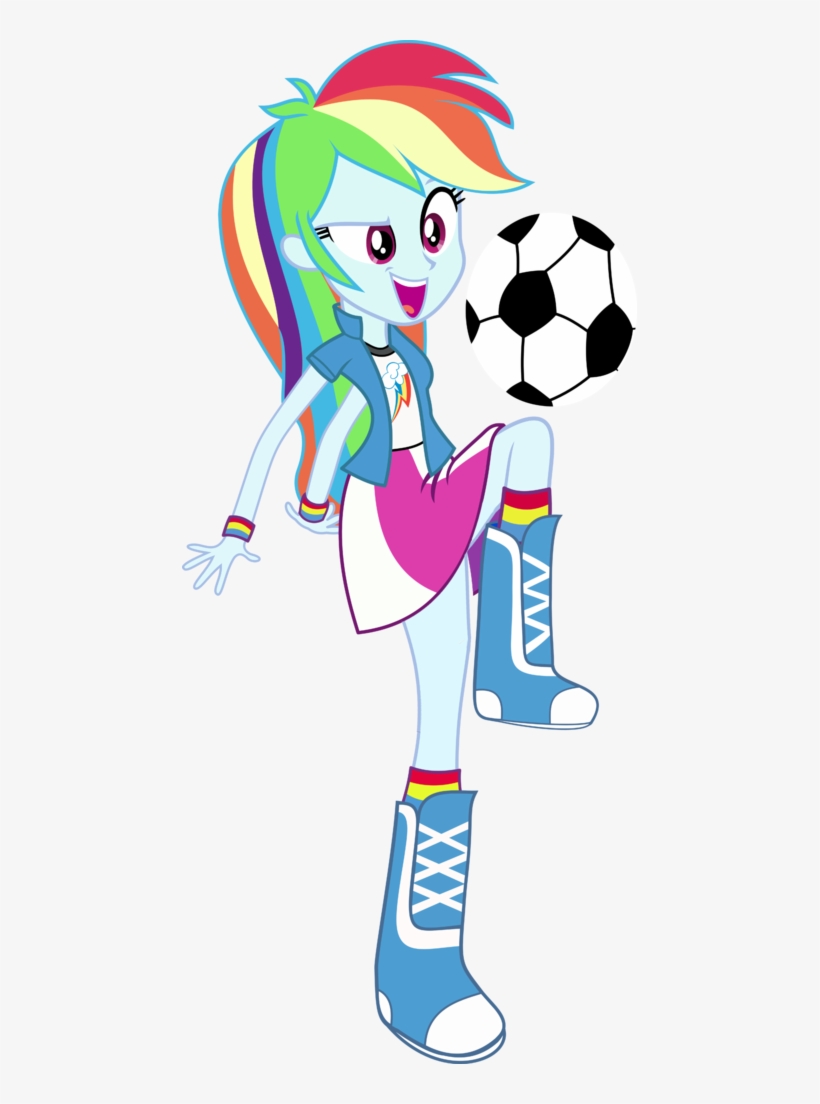 4chan, Equestria Girls, Equestria Girls , Football, - Girls My Little Ponytail Equestria Girls Rainbow Dash, transparent png #1870489