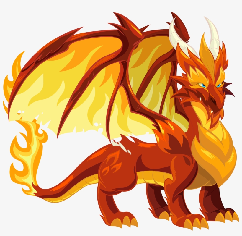 Fire Dragon - Drawing, transparent png #1870493