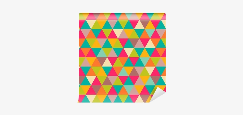 Abstract Geometric Triangle Seamless Pattern Vinyl - Art.com - Abstract Geometric Triangle Se, Pink, transparent png #1870536