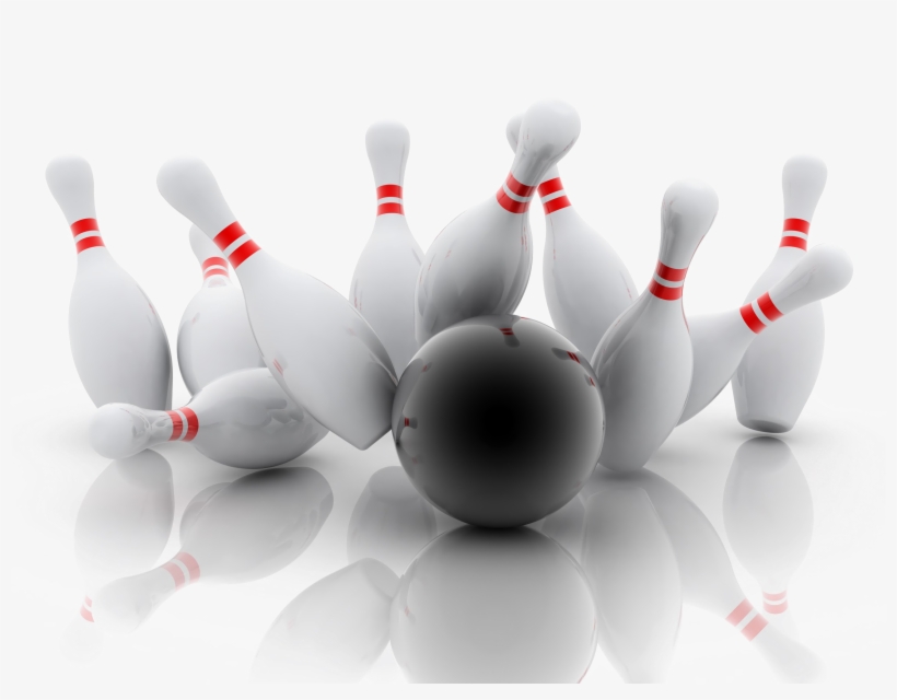 Bowling Strike Png Download Image - Bowling Pins Falling Down, transparent png #1870751