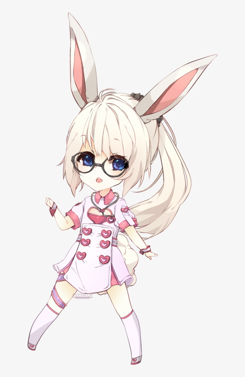Bunny Nurse - Hinh Anime Bunny Chibi, transparent png #1871027