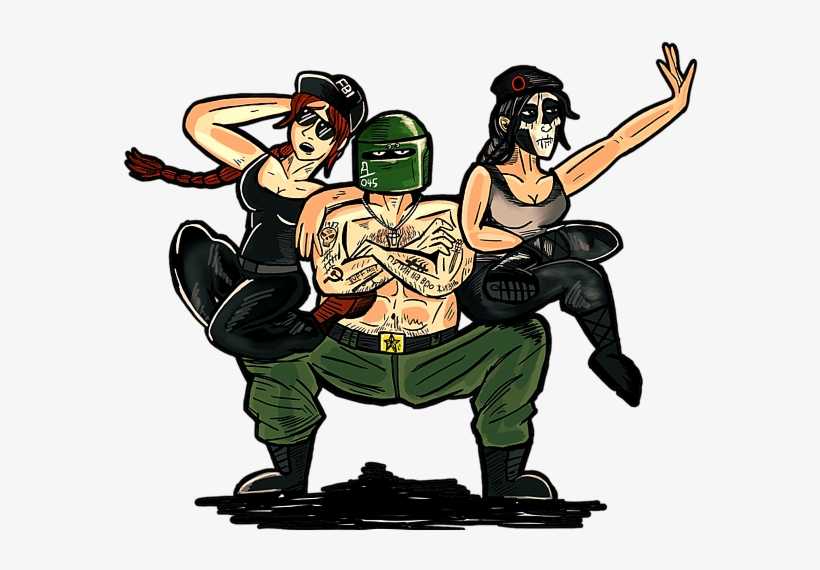 Bleed Area May Not Be Visible - Rainbow Six Siege Cartoons, transparent png #1871935