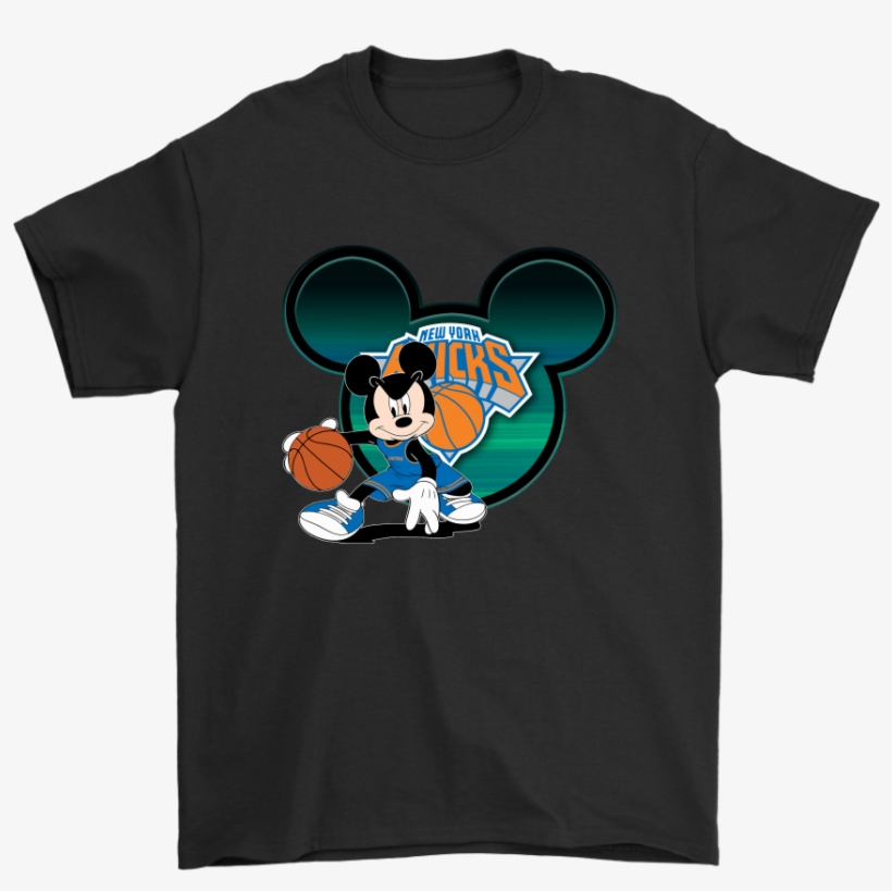 Nba New York Knicks Mickey Mouse Basketball Disney - Fortnite Unicorn T Shirt, transparent png #1872291