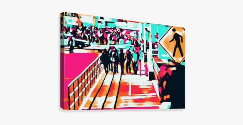 Crowded City Geometric Abstract Background Canvas Print - Emotional Security, transparent png #1872594