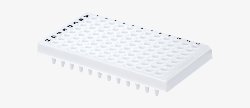 96 Pcr Plate Half Skirt White - Diamond Blade, transparent png #1872631