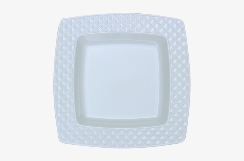 2" Diamond White Design Plastic Dessert Plates - Plate, transparent png #1872652