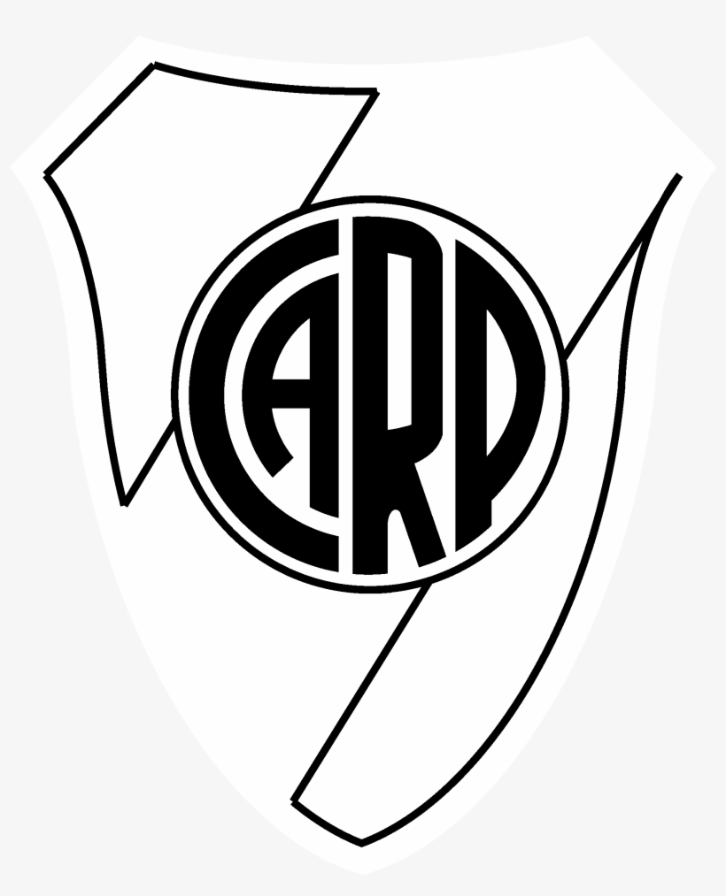 Club Atletico River Plate Logo Black And White - River Plate Logo Png, transparent png #1872684