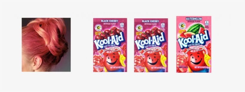 Idea Of Hairs Using Good Kool Aid Hair Dye Mixing Colors - Make Hot Pink Kool Aid Hair Dye, transparent png #1872885