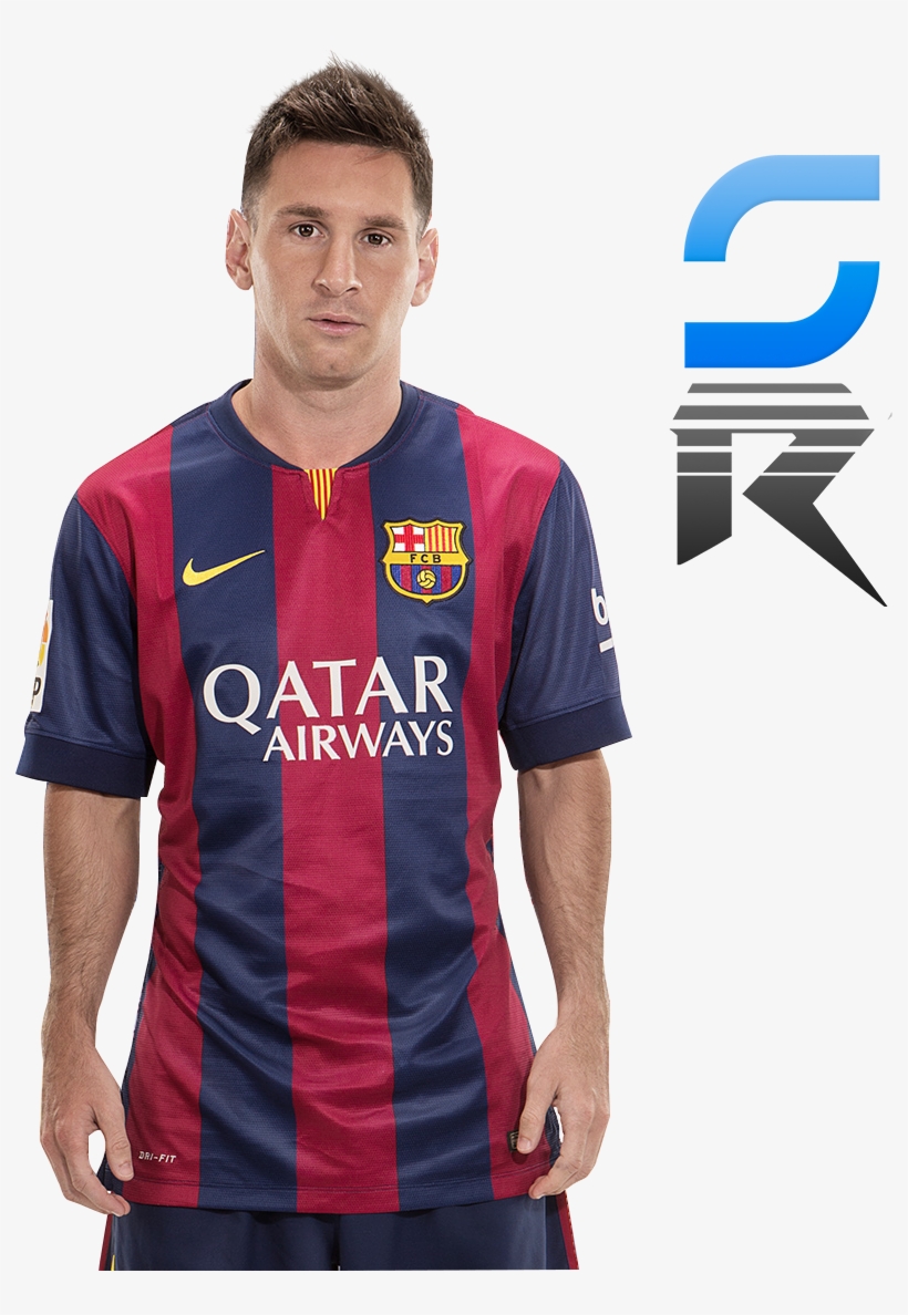 Leo Messi - Andres Iniesta Front Autographed Barcelona 2014-15, transparent png #1873083