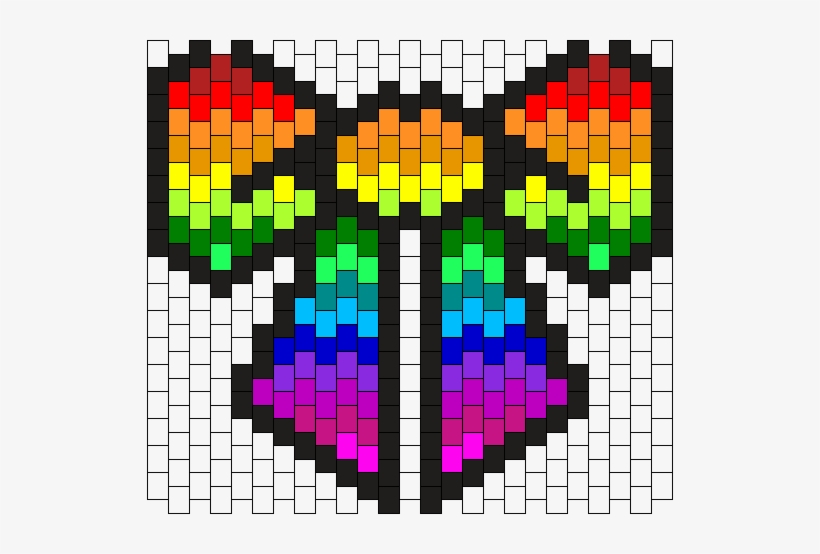 Rainbow Gradient Bow Bead Pattern - Water Activated Bead Toys, transparent png #1873466