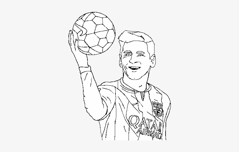 Lionel Messi Coloring Page - Lionel Messi Para Dibujar, transparent png #1873468