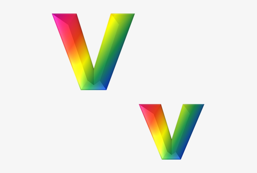 Letra V Arco Iris, transparent png #1873518