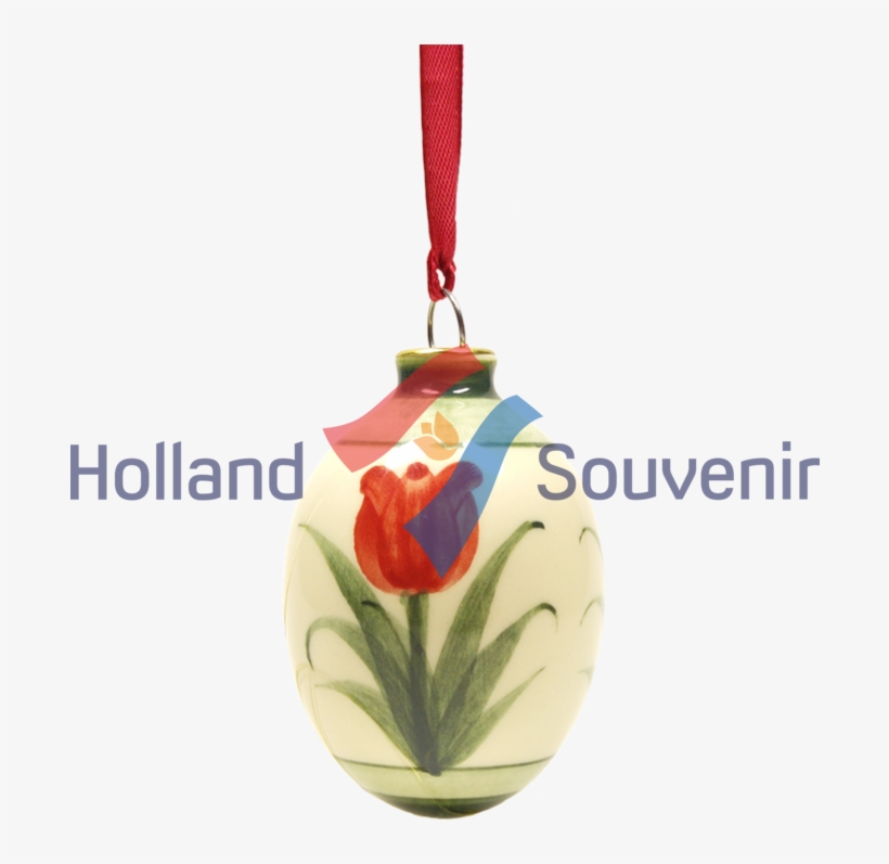 Christmas Ball Egg Shape Red Tulip - Pendant, transparent png #1873725