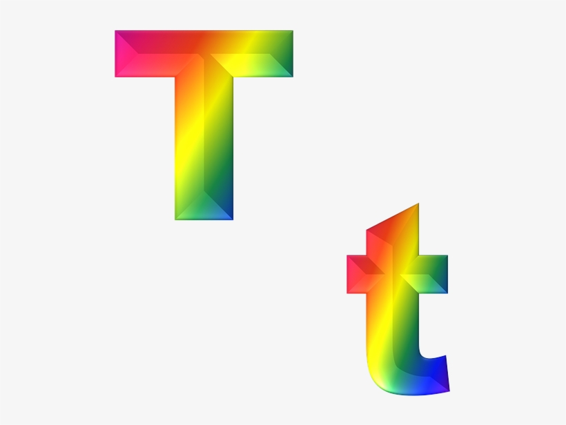 Rainbow Letter T, transparent png #1873958