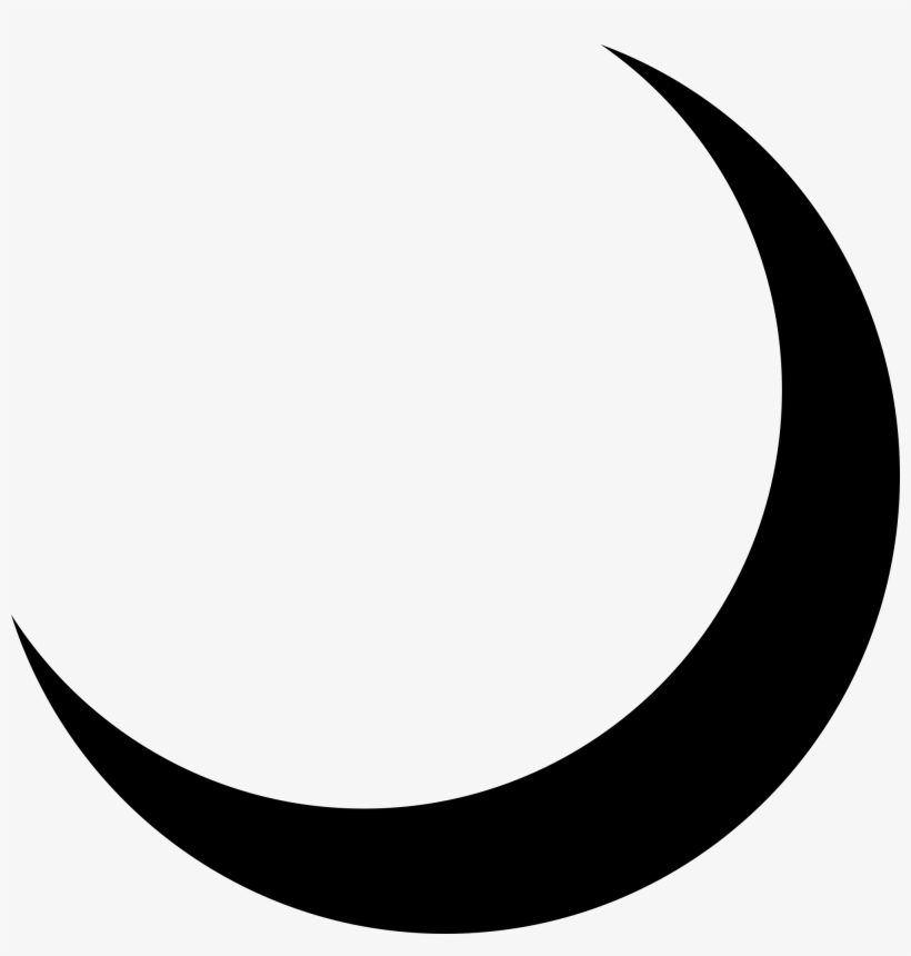 Moon Vector - Thin Crescent Moon Vector, transparent png #1873966