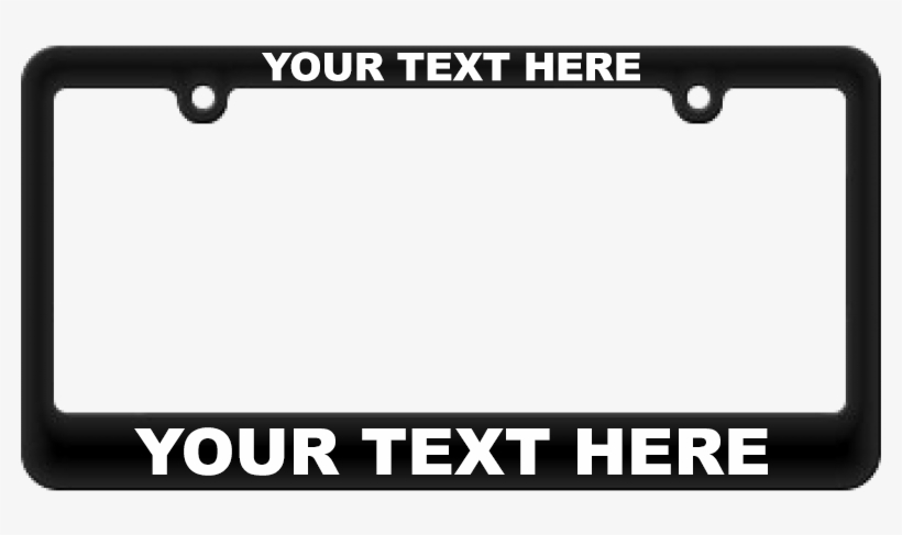 Thin Top-thick Bottom Customizable Silk Screen Black - Best License Plate Frame, transparent png #1873997