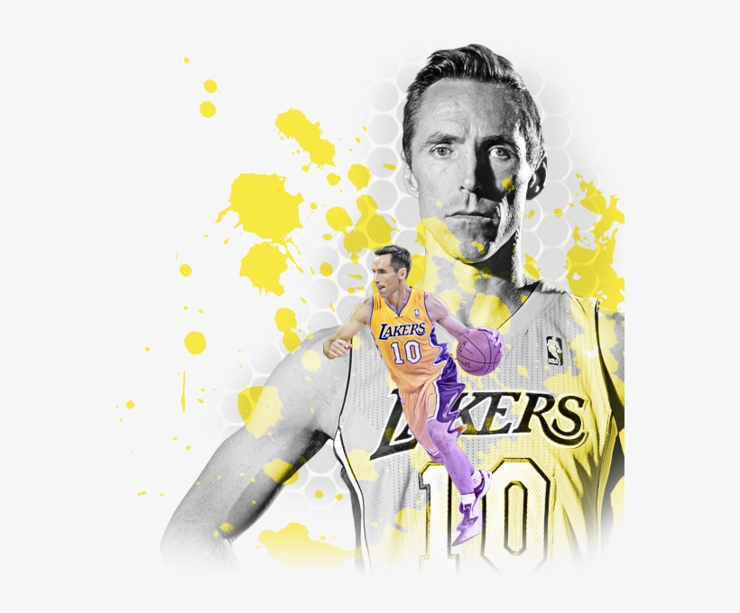 Steve Nash Background - Mens Adidas Los Angeles Lakers Nba Gold Court Series, transparent png #1874044