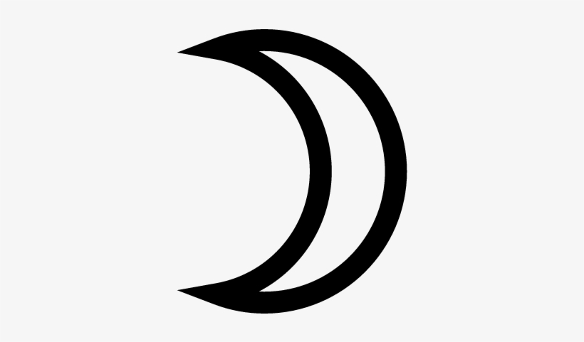 Crescent Moon Vector - Half Moon Vector, transparent png #1874167