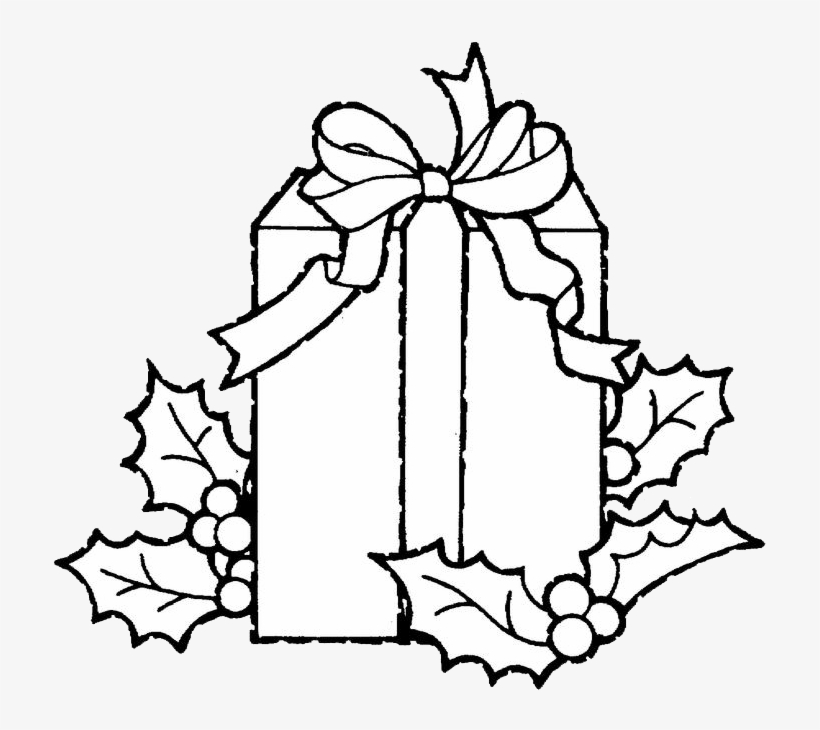 Christmas Presents Coloring Pages - Christmas Gift Coloring Pages, transparent png #1874396