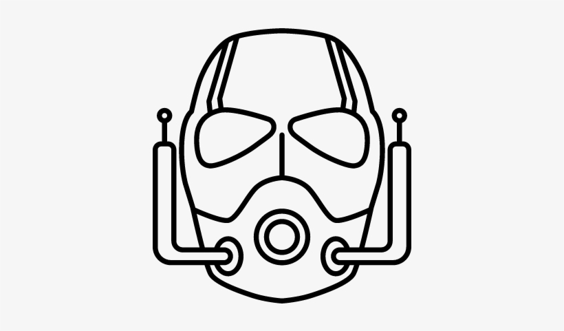 Ant Man Vector - Ant Man Face Drawing, transparent png #1874564