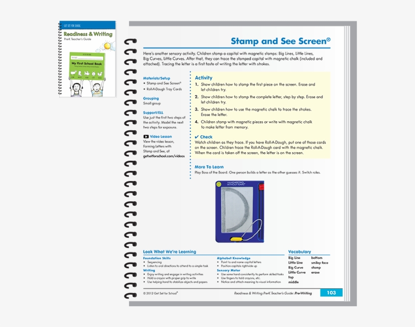 $14 - - Readiness And Writing Pre-k Teacher's Guide [book], transparent png #1874814