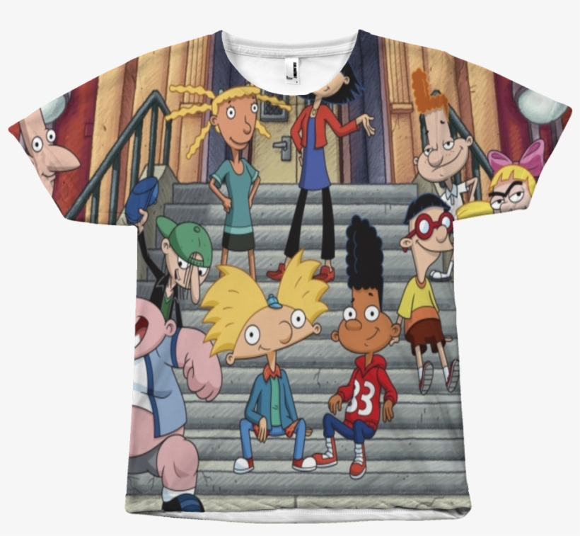 90's Hey Arnold Cartoon Tee - Cartoon, transparent png #1874864