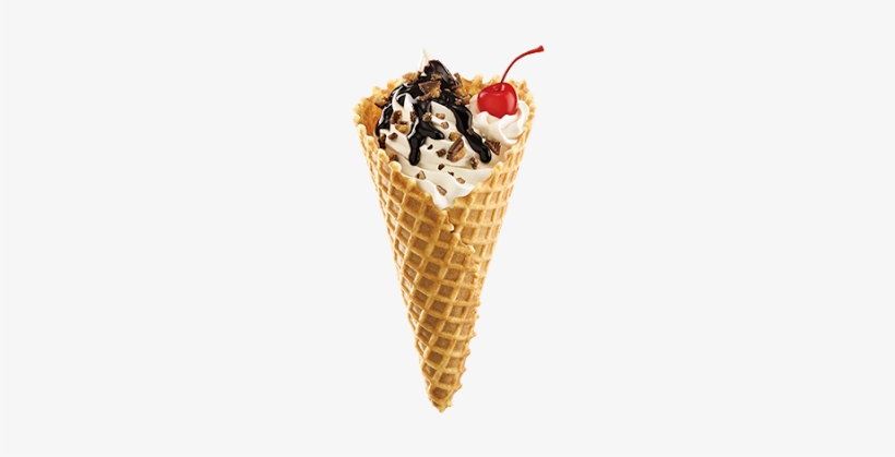 Waffle Cone Transparent Background Png - Sundae In A Cone, transparent png #1874964