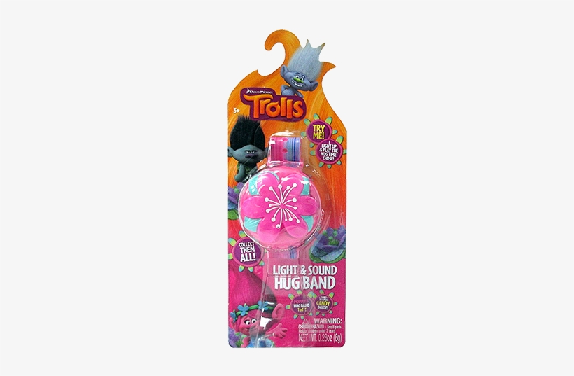 Disney Trolls Light And Sound Hug Band Candy Toy For - Dreamworks Trolls Hug Band 12 Count 0.28 Oz, transparent png #1875565