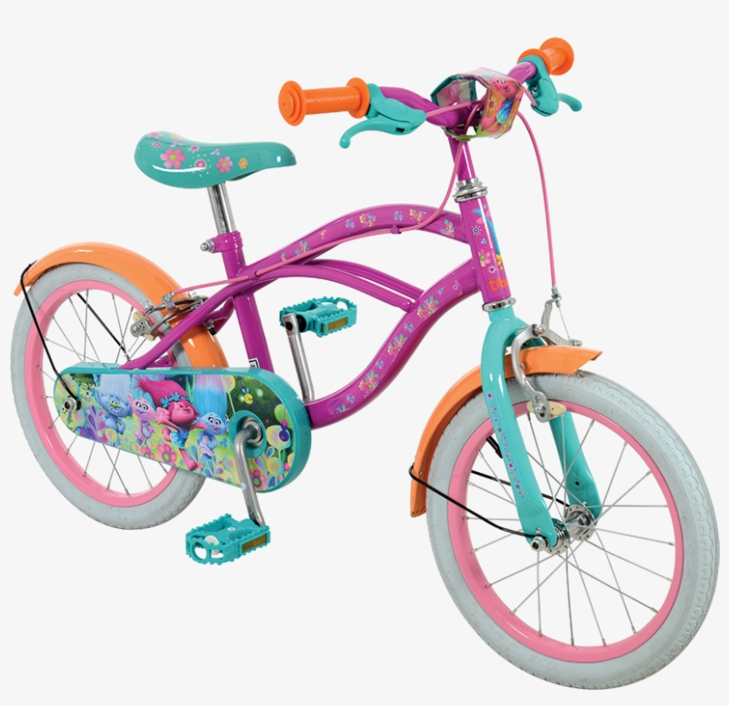 16” Bike - Dreamworks Trolls 16 Inch Bike, transparent png #1875687