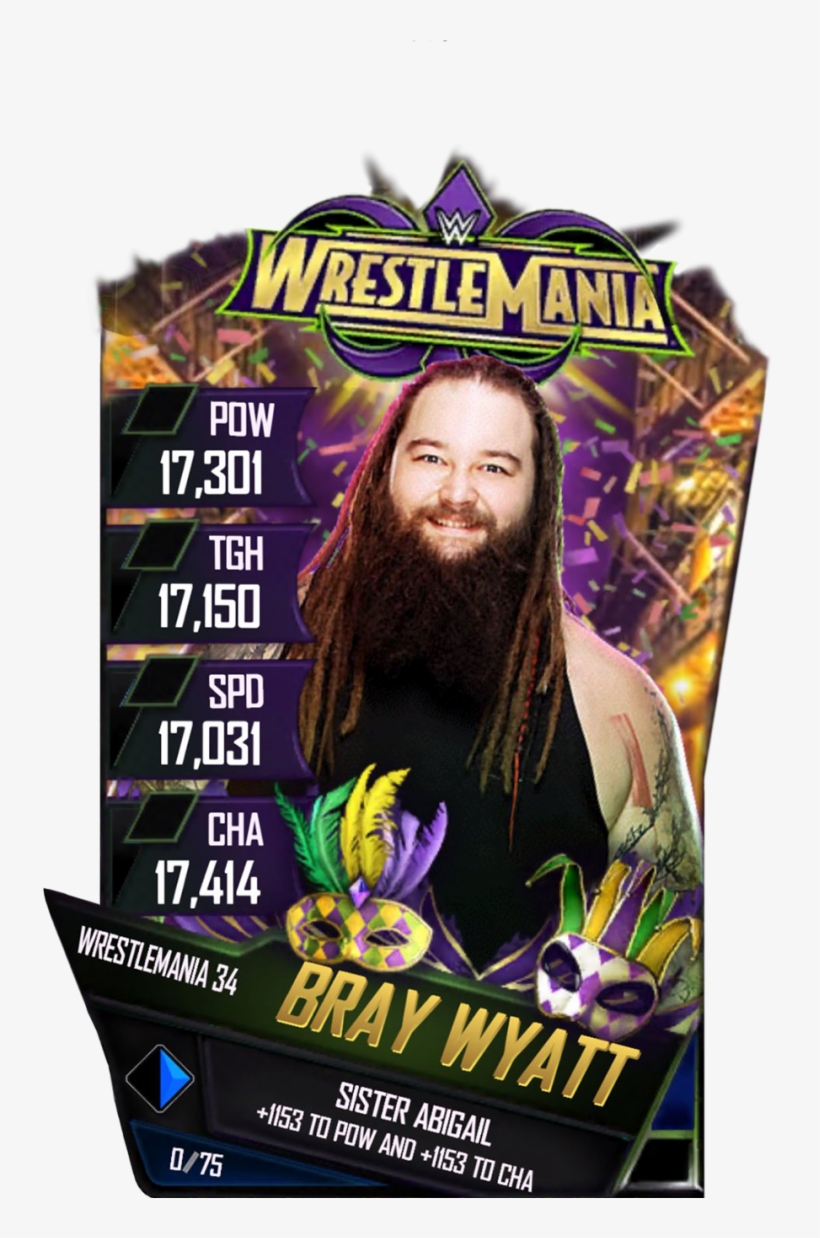 Braywyatt S4 19 Wrestlemania34 - Wwe Supercard Wrestlemania 34 Cards, transparent png #1875715