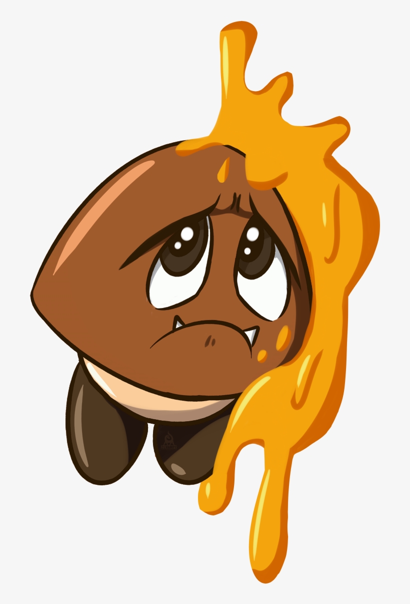 Sad Goomba In Honey - Cartoon, transparent png #1875798