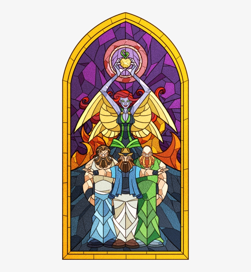 Stained Glass Window Glass Fictional Character Material - Wyatt Family Fan Art, transparent png #1876125