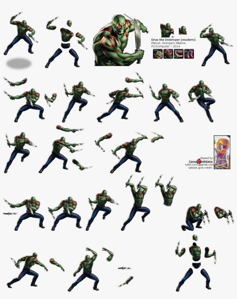 Click For Full Sized Image Drax The Destroyer - Drax The Destroyer Marvel Avengers Alliance, transparent png #1876127