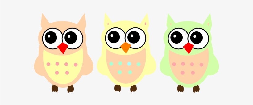 Pastel Owls Svg Clip Arts 600 X 260 Px, transparent png #1876725