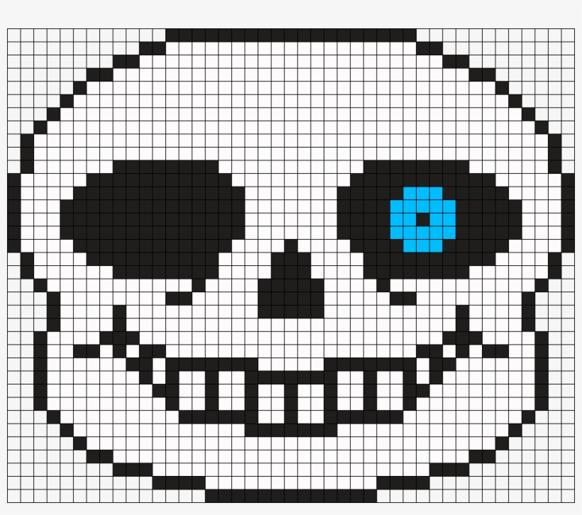 Sans Mask Undertale Perler Bead Pattern / Bead Sprite - Sans Pixel Art, transparent png #1877309