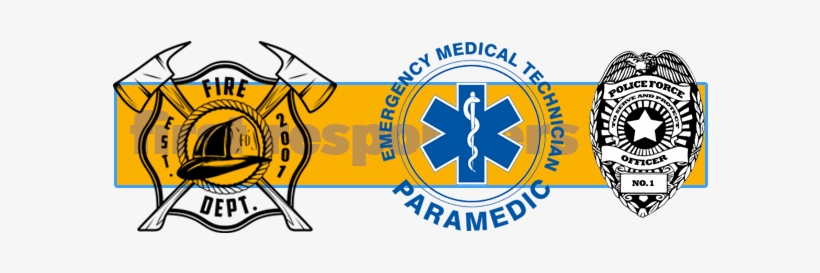 Police Paramedics Fireman Party Supplies - Police And First Responders, transparent png #1877729
