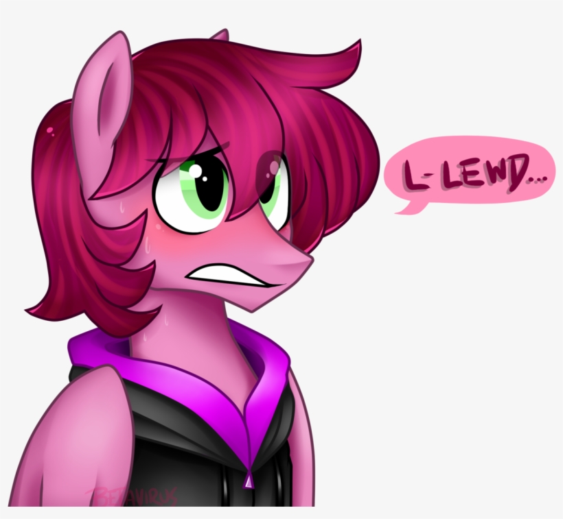 Blushing, Clothes, Earth Pony, Grimace, Hoodie, Lewd, - Cartoon, transparent png #1877815