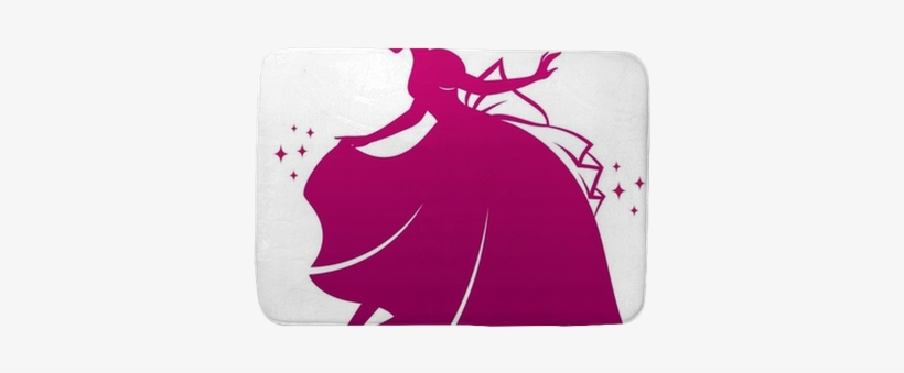 Silhouette Of Cinderella Wearing Her Glass Slipper - Cinderella, transparent png #1877818