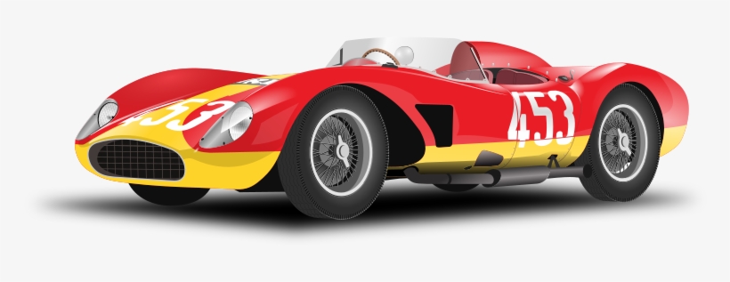 Medium Image - Red Yellow Race Car, transparent png #1878411