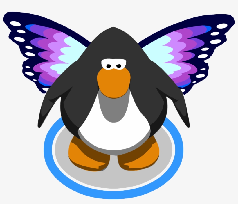 Purple Butterfly Wings Cu Ig - Club Penguin Sprite Jpg, transparent png #1879617